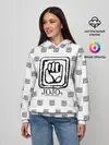 Женское худи / Лого джоджо белый