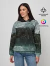 Женское худи / отражение горы в озере