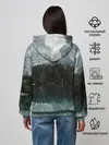 Женское худи / отражение горы в озере