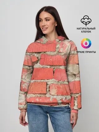 Женское худи / Кирпичная стена