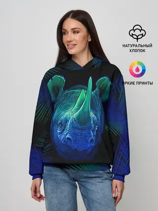 Женское худи / Носорог