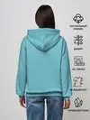 Женское худи / Белый котик и воробушек