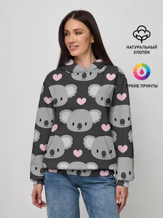 Женское худи / Мордочки коал