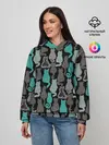 Женское худи / Коты паттерн