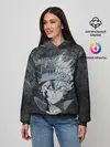 Женское худи / Лицо Астера на состаренном черном фоне