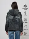 Женское худи / Лицо Астера на состаренном черном фоне