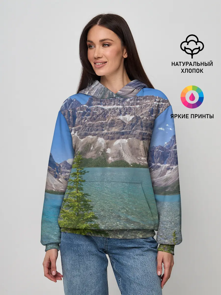 Женское худи / Горное озеро