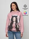 Женское худи / Незуко розовый