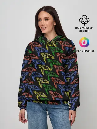 Женское худи / Черепашки