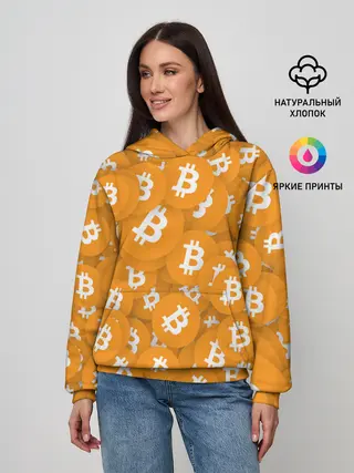 Женское худи / Я БИТКОИН / I AM BITCOIN