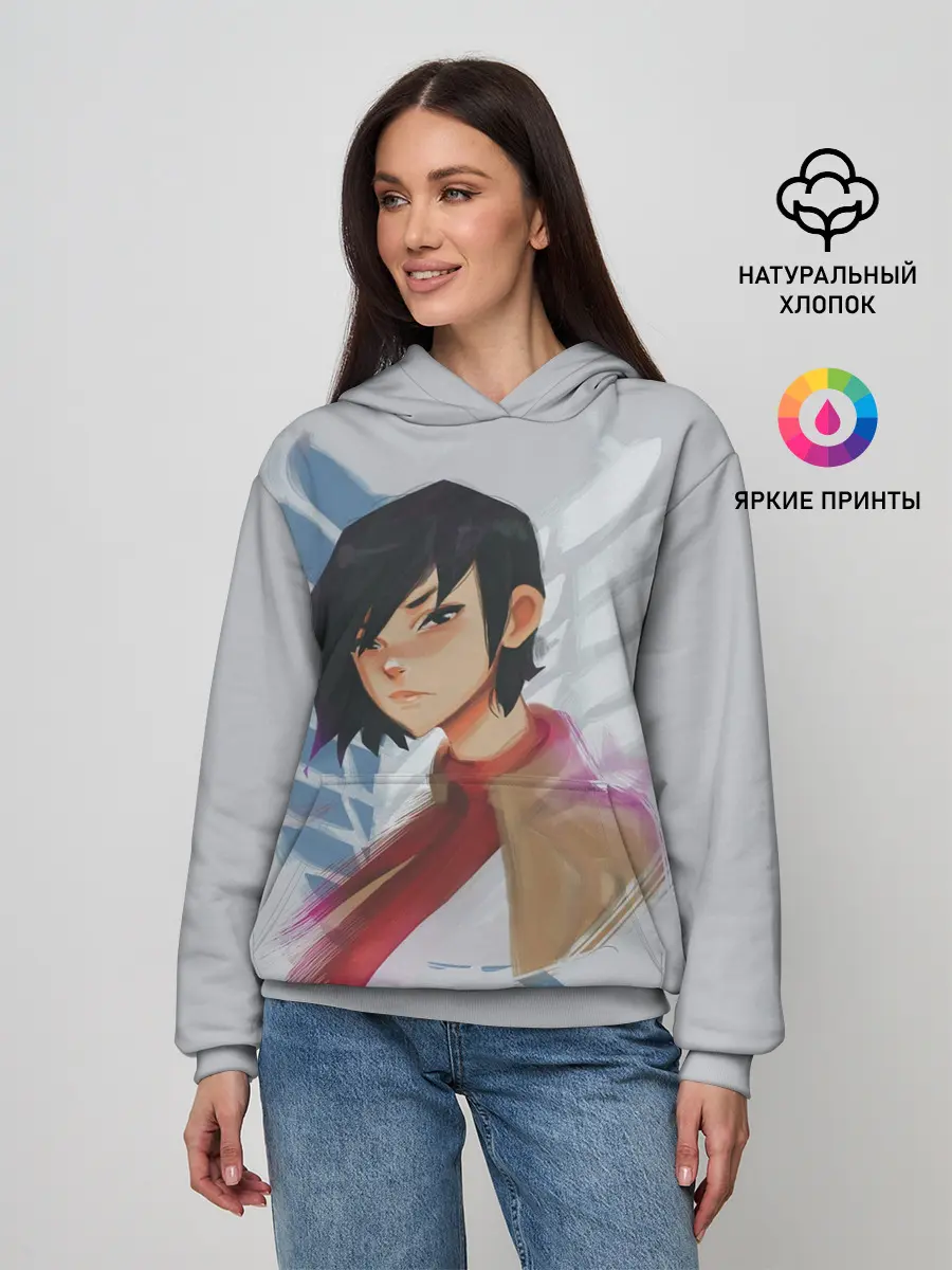 Женское худи / Logo and Mikasa