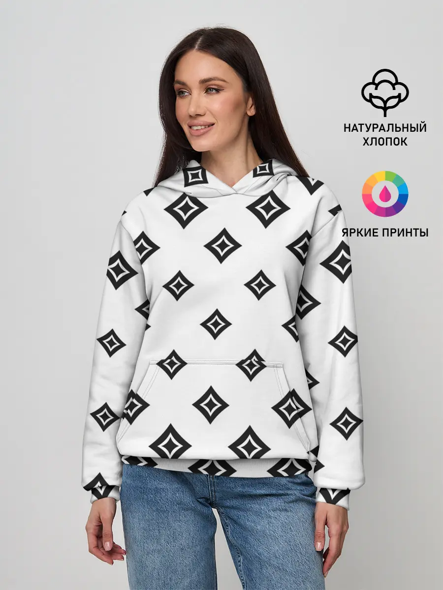 Женское худи / Ромб в ромбе