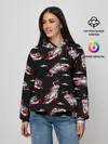 Женское худи / Японский стиль - тигры