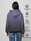 Женское худи / черный кот на фиолетовом