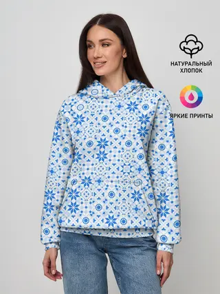 Женское худи / Орнамент снежинки
