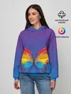 Женское худи / красочная бабочка