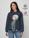 Женское худи / Аниме Тян в джинсовке