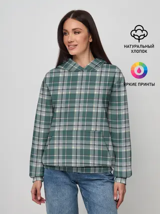 Женское худи / Узор в клетку