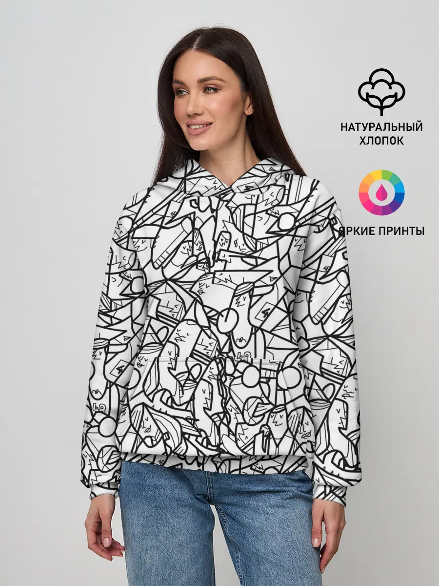 Женское худи / Масса людей