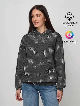 Женское худи / КАМУФЛЯЖ В ЧЕРНУЮ ТОЧКУ
