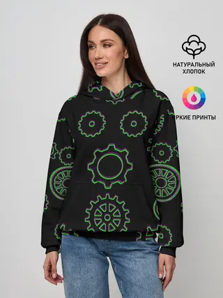 Женское худи / Шестерёнки Стимпанк