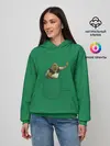 Женское худи / Машущий из кармана Шрек