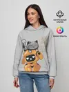 Женское худи / Cat and Robot (ЛСР)