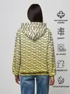 Женское худи / рисованный узор усы червячки