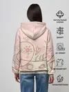 Женское худи / Летний узор цветы птичка