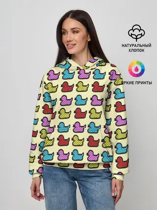 Женское худи / Утиный фон | Утки | Ducks