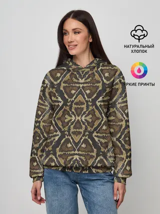Женское худи / Змеиная кожа