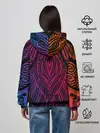 Женское худи / Фиолетовый узор 3D