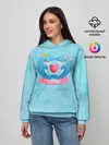 Женское худи / Два дельфина. I love you