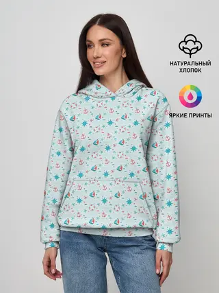 Женское худи / Морской узор