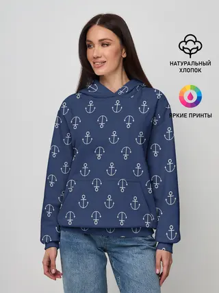 Женское худи / Узор якоря