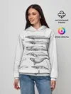 Женское худи / киты графика