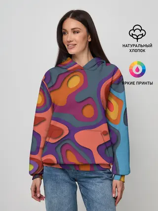 Женское худи / РазноцВетная абстракция