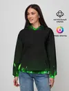 Женское худи / Зеленый огонь
