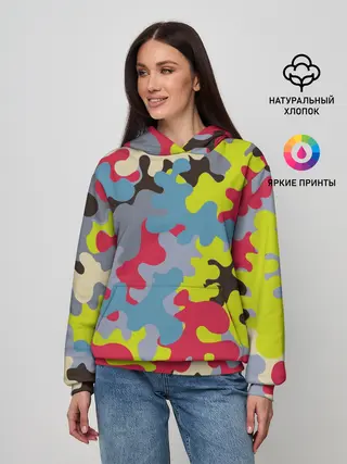 Женское худи / Цветные облака