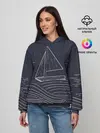 Женское худи / Одинокий корабль в море