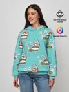 Женское худи / Панда на рыбалке
