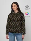 Женское худи / Золотые руны акварелью