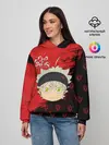 Женское худи / Чёрный клевер голова Аста