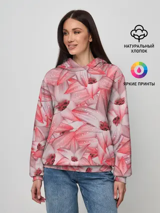 Женское худи / Красные Цветы