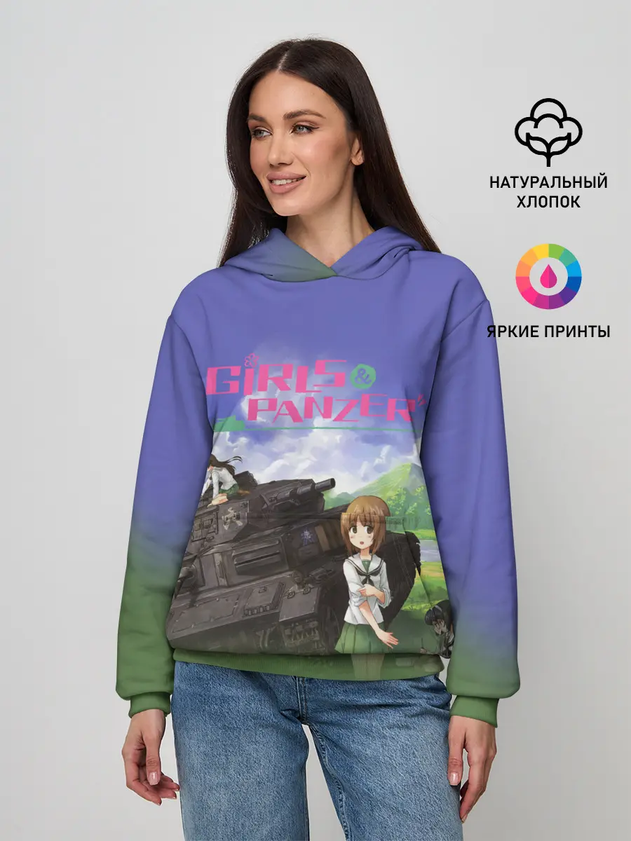 Женское худи / Девушки и танки | Girls und Panzer (Z)