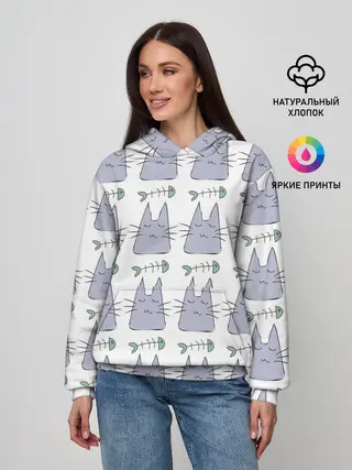 Женское худи / Кот каваий