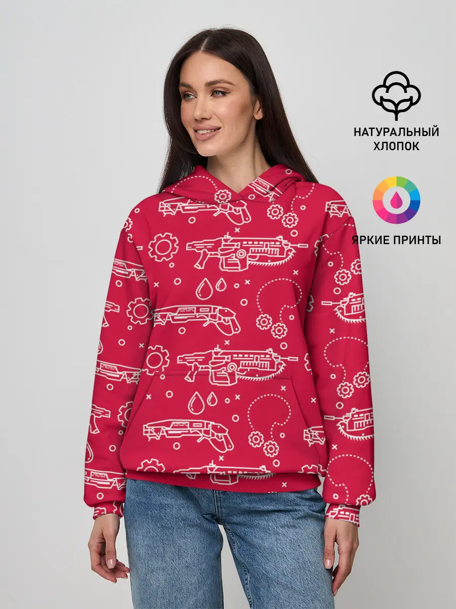 Женское худи / Gears pattern