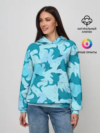 Женское худи / Акулы