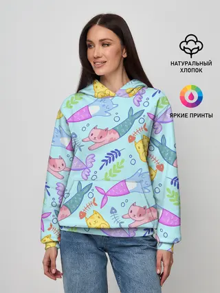 Женское худи / КОТЫ РУСАЛКИ
