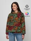 Женское худи / абстрактный узор линии